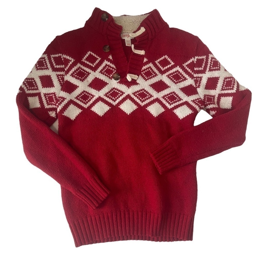 Cat and Jack Sweater  Red Size L(12/14) New Without Tag - Picture 2 of 8